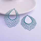 30pcs Filigree Geometry Charms Metal Pendant DIY Jewelry Earring Making
