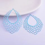 30pcs Filigree Geometry Charms Metal Pendant DIY Jewelry Earring Making