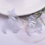 30pcs Silver Rose Goldfish Charms 32*49mm AB5587