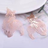 30pcs Silver Rose Goldfish Charms 32*49mm AB5587