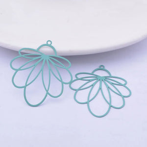 30pcs Brass Flower Charms 30*30mm DIY Jewelry Accessories