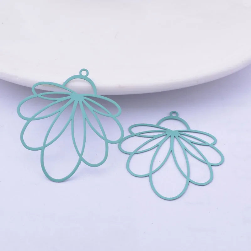 30pcs Brass Flower Charms 30*30mm DIY Jewelry Accessories