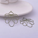 30pcs Brass Flower Charms 30*30mm DIY Jewelry Accessories