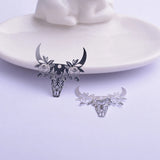 30pcs AB6215 28*29mm Cattle Skull Charms OX Horns Pendant Bull Charm Earring