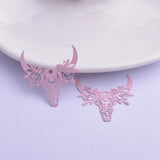 30pcs AB6215 28*29mm Cattle Skull Charms OX Horns Pendant Bull Charm Earring