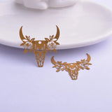 30pcs AB6215 28*29mm Cattle Skull Charms OX Horns Pendant Bull Charm Earring