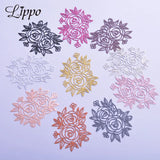 30pcs Filigress Rose Charms for DIY Earrings Pendant Jewelry Decoration