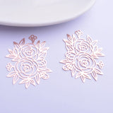 30pcs Filigress Rose Charms for DIY Earrings Pendant Jewelry Decoration