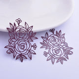 30pcs Filigress Rose Charms for DIY Earrings Pendant Jewelry Decoration