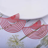 30pcs Brass Painted Big Fan-shape Charms Thin Pendant DIY Earring Findings