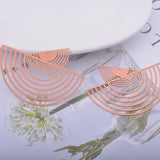 30pcs Brass Painted Big Fan-shape Charms Thin Pendant DIY Earring Findings