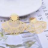 30pcs AB6631 40*45mm Fan-shape Charms Earring Findings