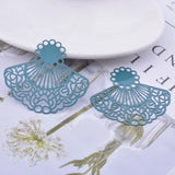 30pcs AB6631 40*45mm Fan-shape Charms Earring Findings