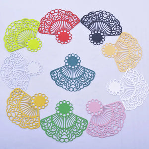 30pcs AB6631 40*45mm Fan-shape Charms Earring Findings