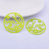 30pcs AB6633 35mm Brass Love Charms Pendant DIY Jewelry Earring Findings