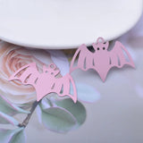 30pcs Halloween Charms Brass Rose Silver Bat Pendants 27*41mm for Jewelry Making