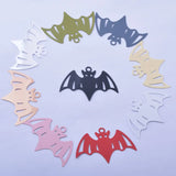 30pcs Halloween Charms Brass Rose Silver Bat Pendants 27*41mm for Jewelry Making