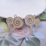 30pc Candy Shape Charms Brass Paint Rose Earrings Pendants 36*30mm