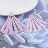 30pcs AB6948 45*39mm Big Silver Fan-shape Drop Charms Filigree Earring Findings