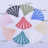 30pcs AB6948 45*39mm Big Silver Fan-shape Drop Charms Filigree Earring Findings