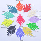 30pcs Violet Fluorescence Leave Charms for DIY Earrings