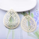 30pcs AB7042 Brass Silver Teardrop Charms Colorful Earring Findings