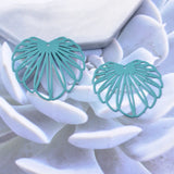 30pcs Rhodium Plated Flower Charms 35*32mm Cream Red Earring Findings