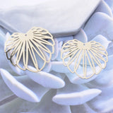 30pcs Rhodium Plated Flower Charms 35*32mm Cream Red Earring Findings
