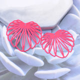 30pcs Rhodium Plated Flower Charms 35*32mm Cream Red Earring Findings