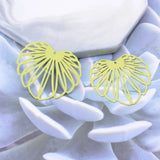 30pcs Rhodium Plated Flower Charms 35*32mm Cream Red Earring Findings