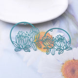 30pcs Brass King Protea Flowers Charms Pendant DIY Earring Findings