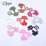 30pcs Filigree Cats Earring Charms Brass Pendant DIY Jewelry Making