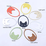 30pcs Cat Eyes Charms Earring Metal Brass Thin Pendant DIY Jewelry