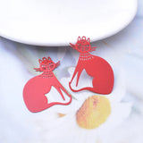 30pcs AD3518 Brass Cats Charms Stainless steel Cat Pendant