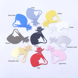 30pcs AD3518 Brass Cats Charms Stainless steel Cat Pendant