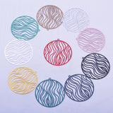 30pcs Filigree Round Charms for DIY Earring Making