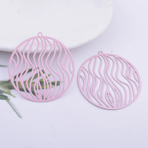 30pcs Filigree Round Charms for DIY Earring Making