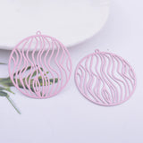 30pcs Filigree Round Charms for DIY Earring Making