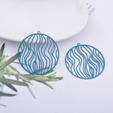 30pcs Filigree Round Charms for DIY Earring Making