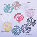 30pcs Filigree Round Charms for DIY Earring Making