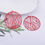 30pcs Filigree Round Charms for DIY Earring Making