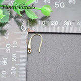 30pcs Zircon CZ Brass Bead Earrings Hooks