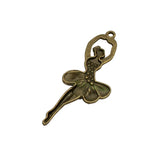 30pcs Antique Bronze Ballet Dancer Charms Pendant 51x20mm