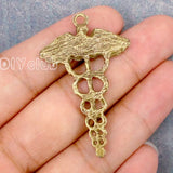 30pcs Antique Bronze Medical Symbol Charms Pendant 49x31mm