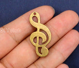 30pcs Antique Bronze Large Treble Clef Charms 37x17mm