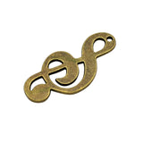 30pcs Antique Bronze Large Treble Clef Charms 37x17mm
