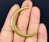 30pcs Antique Bronze Heart Moon Charm Pendant 47x32mm