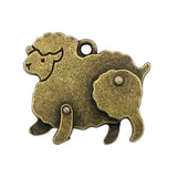 30pcs Antique Bronze Sheep Charms Pendants 20x18mm