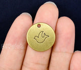 30pcs Antique Bronze Hope Charm Pendants 20mm
