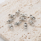 30pcs Antique Double Hole Spacer Beads for DIY Leather Cords Bracelet